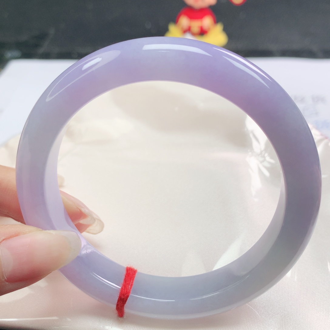 翡翠未镶嵌手镯翡翠61.2紫罗兰正圈