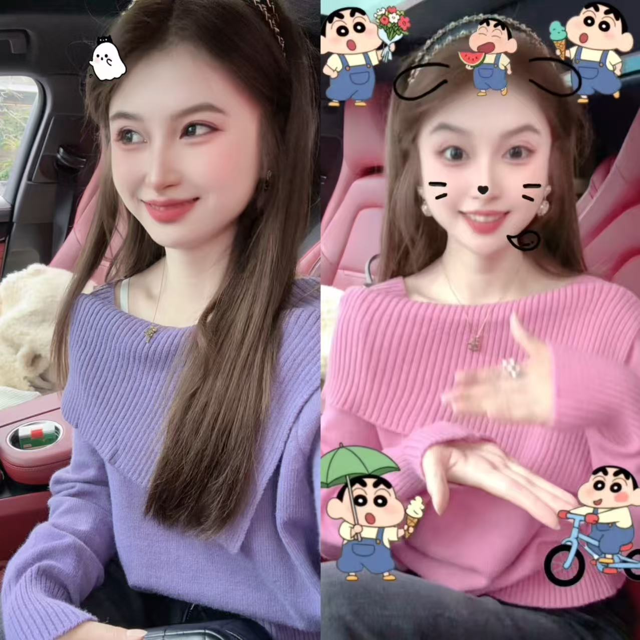 秋冬新款甜美温柔风一字领坑条毛衣女纯色显瘦软糯套头毛针织衫