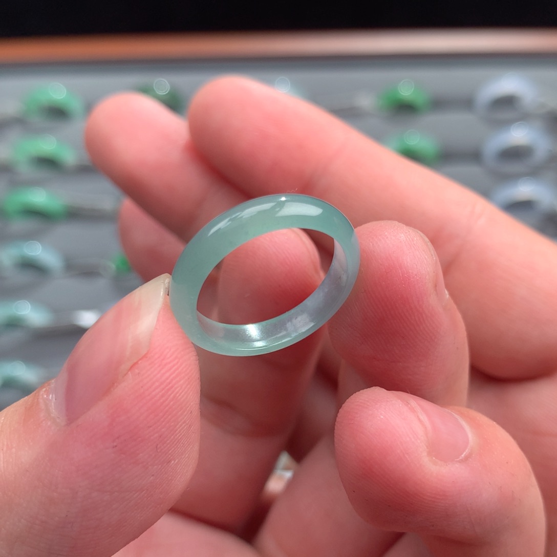 翡翠戒指未镶嵌天然13