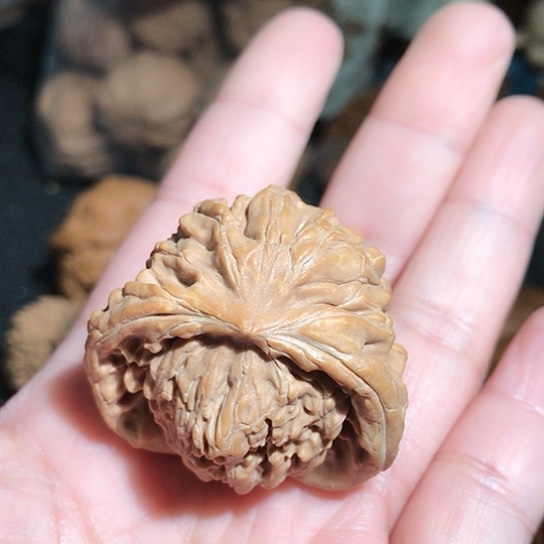 文玩核桃把件四座楼异形蛇有隐黄