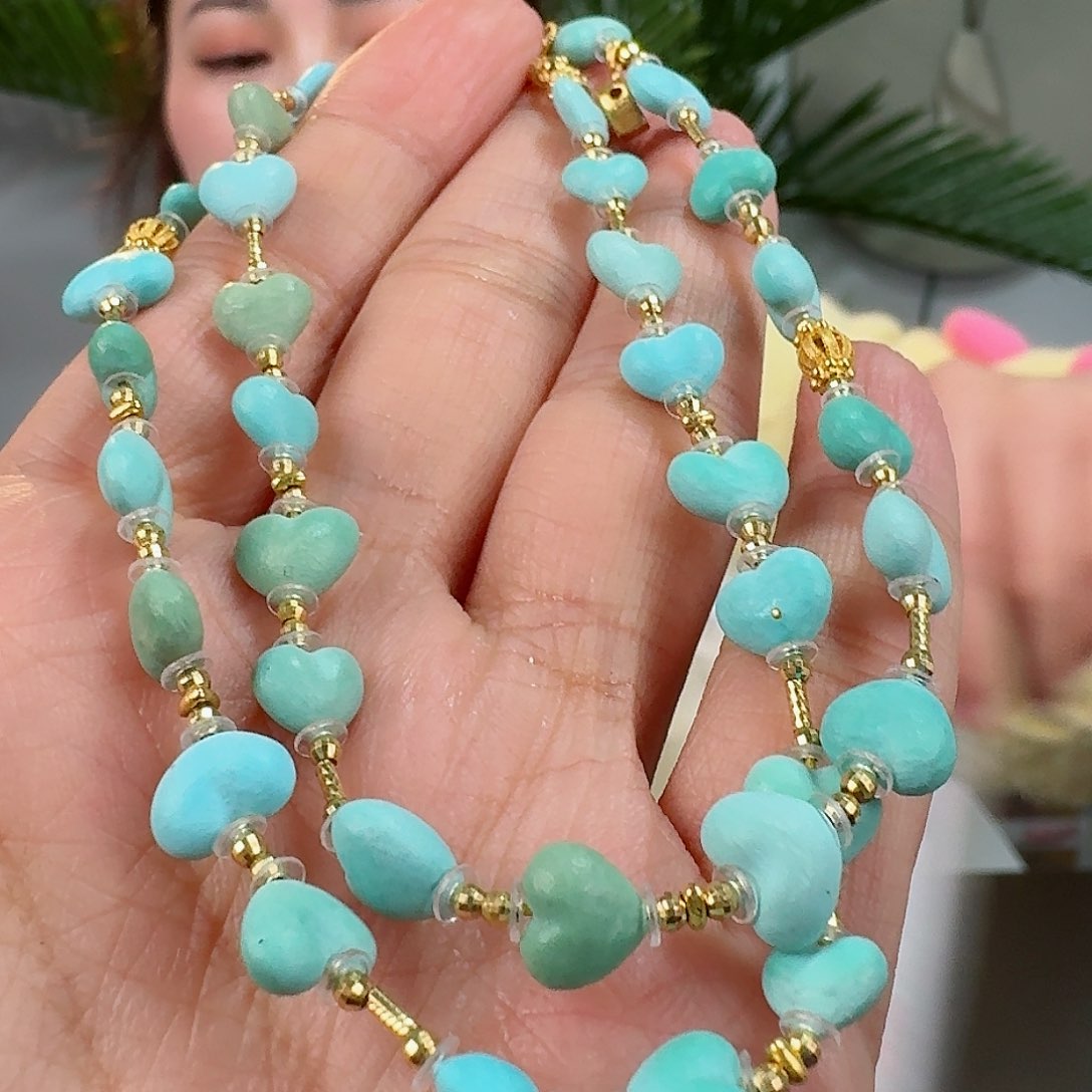 绿松石珠宝奇石18K金镶嵌