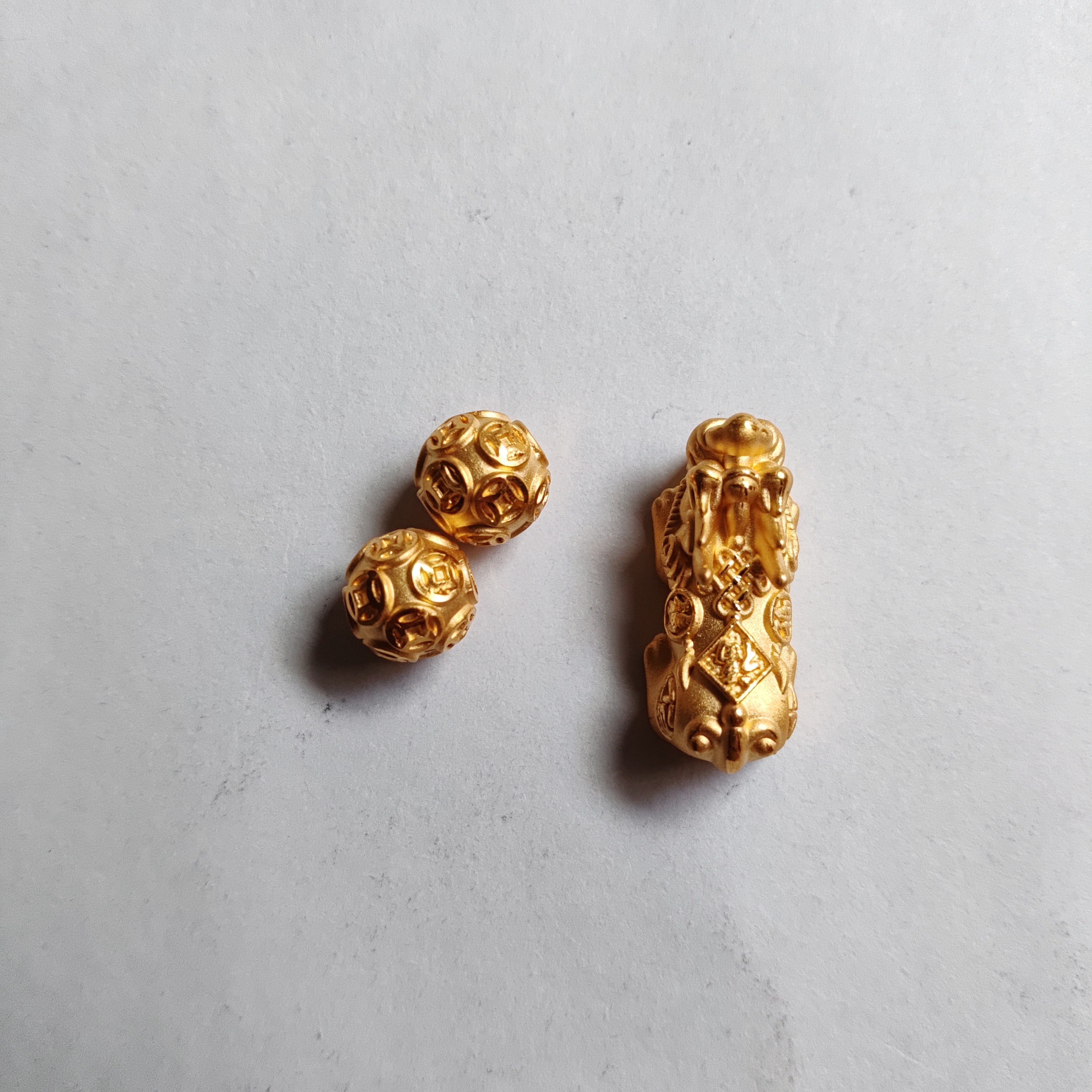 金元宝足金999貔貅珠子首饰