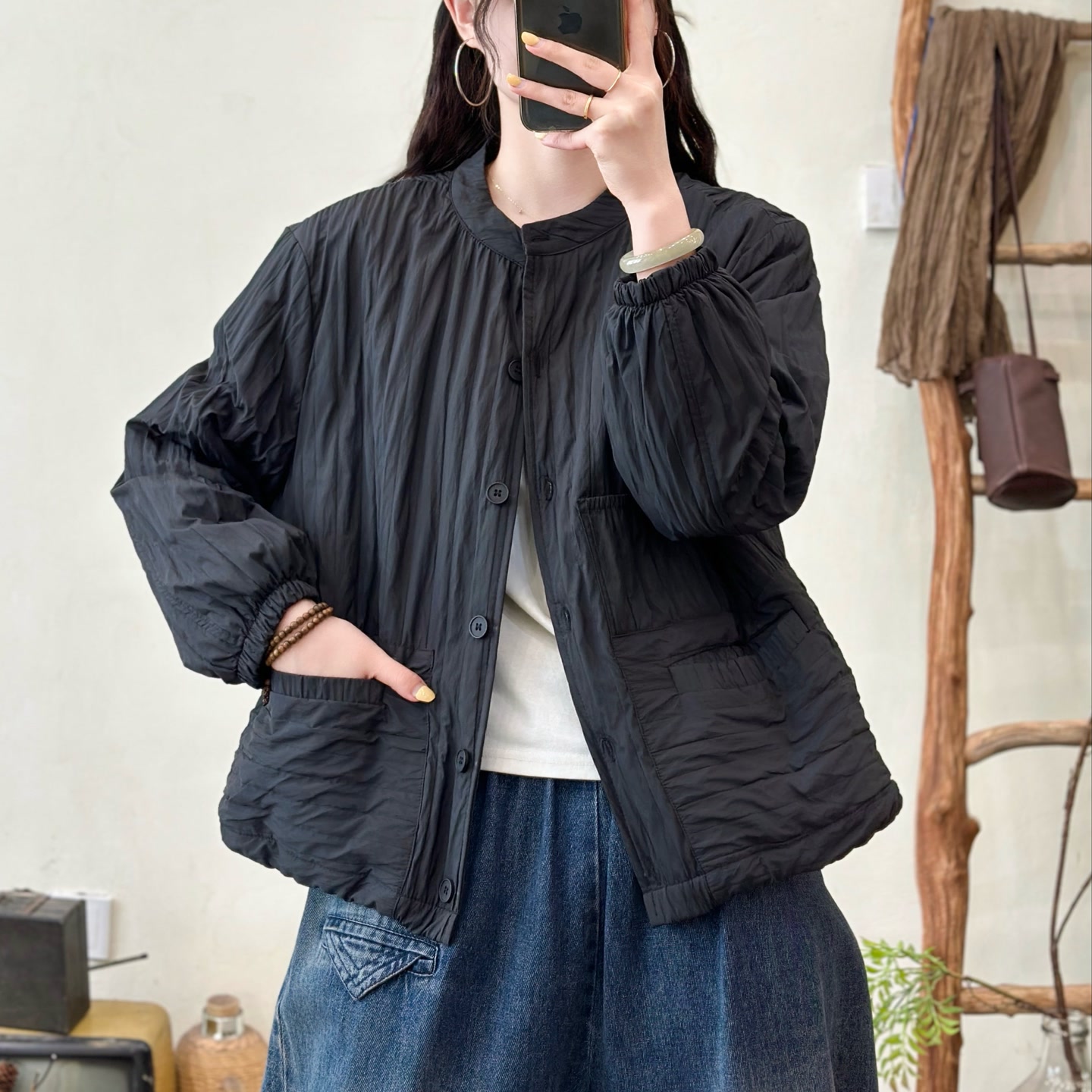 16518新款秋冬休闲减龄宽松显瘦轻便上衣棉服