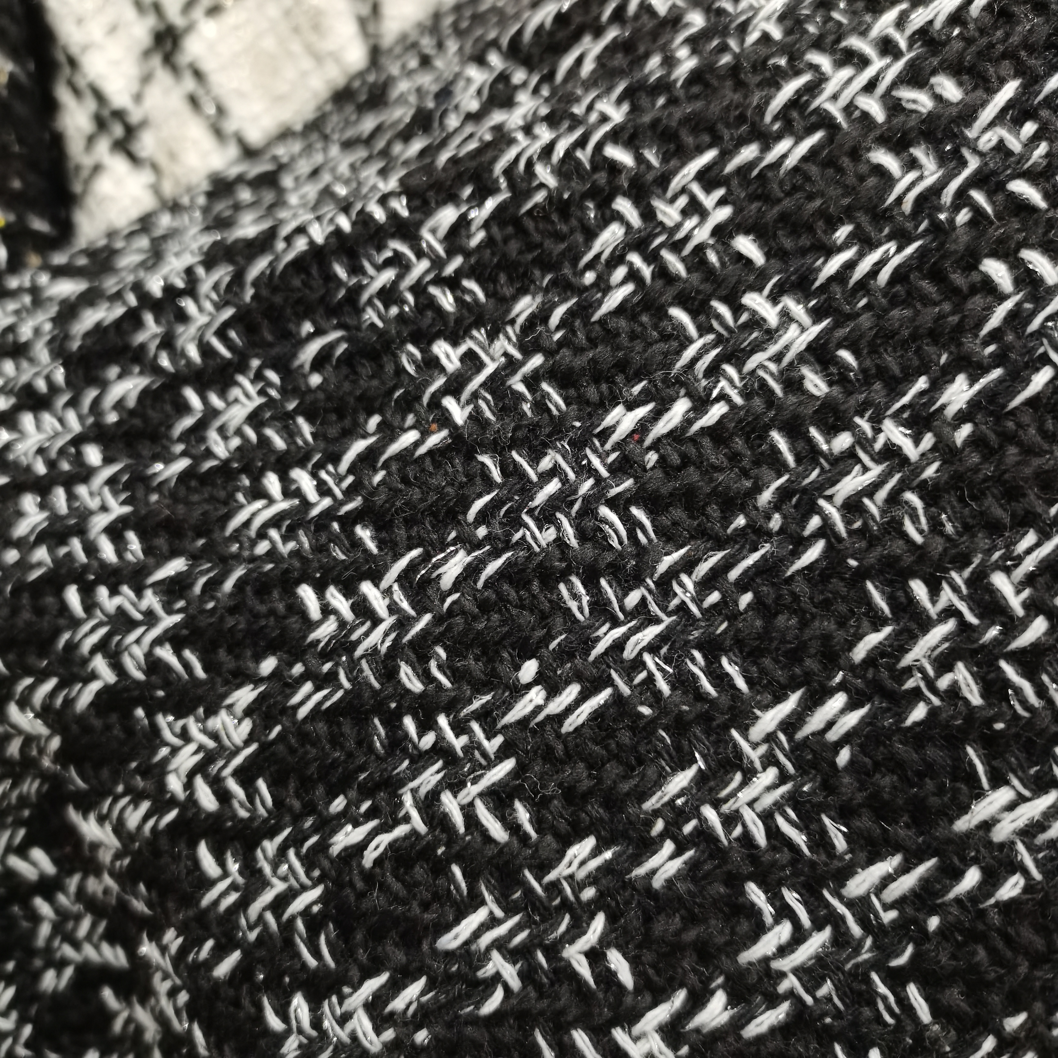 新款小香风编织呢工艺外套面料高端套裙马甲裙布料