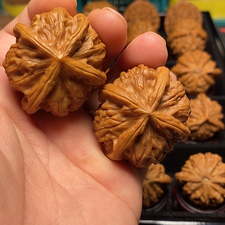 是***哥把件文玩核桃42尺玉玺四棱