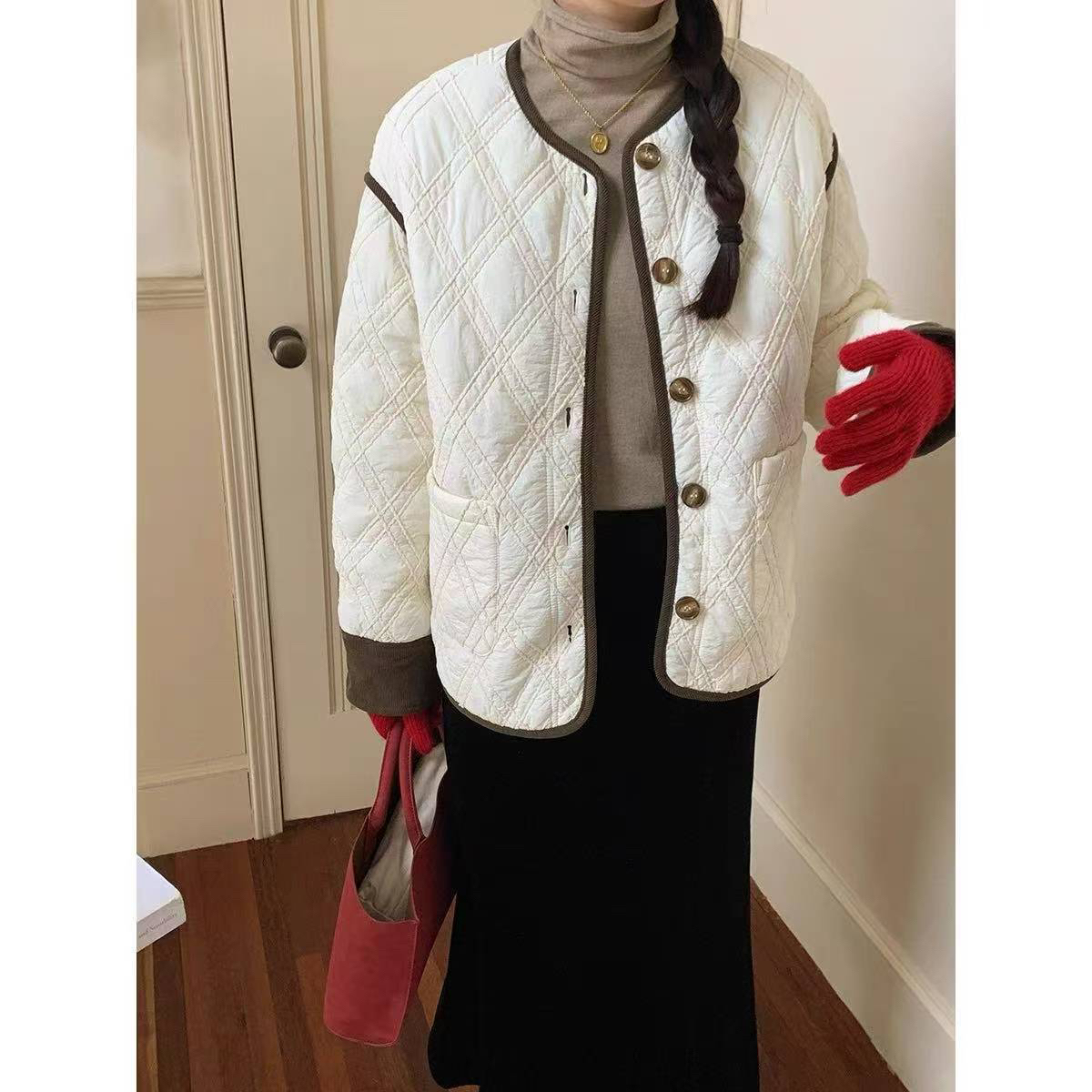 W阿薇-特大码入冬轻薄棉服（冬季）