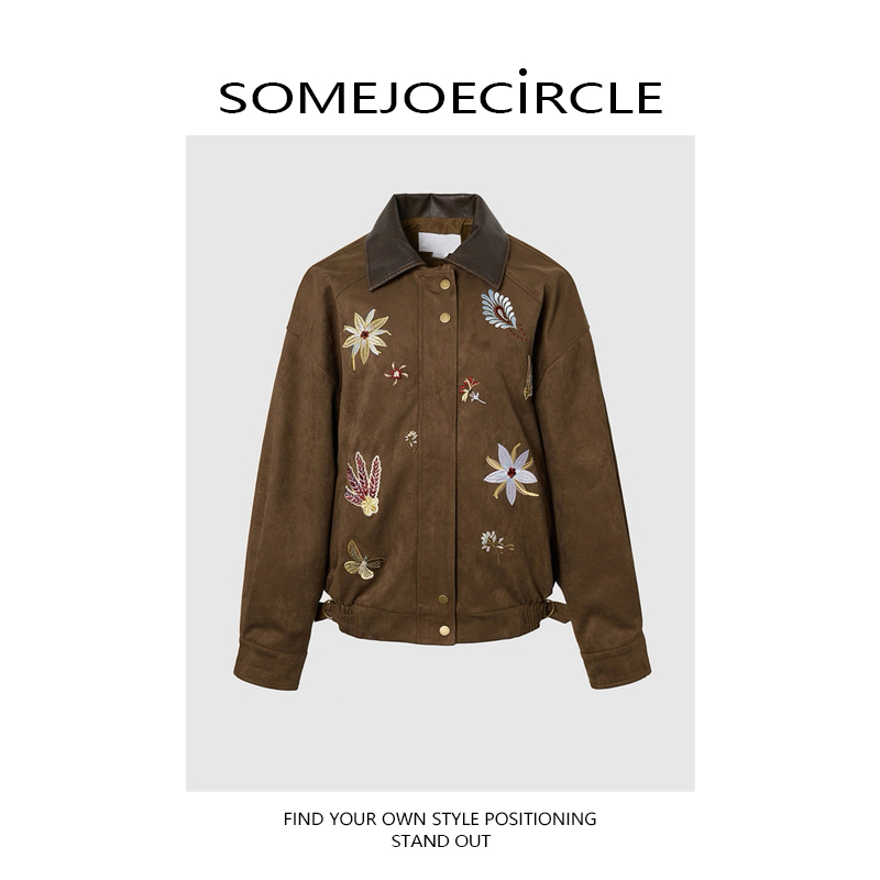 【DZ】SOMEJOECIRCLE【钟楚曦同款】25秋季新款休闲刺绣外套女Z7293