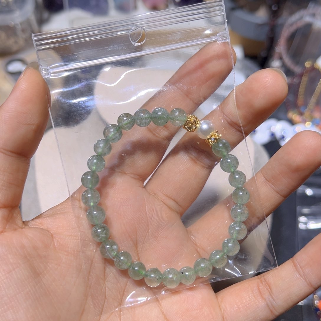 发晶手串未镶嵌绿33