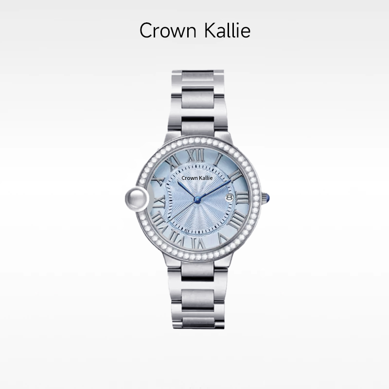 Crown kallie【蓝气球】官方自动女士周年限定背透陀飞轮腕表ck8133