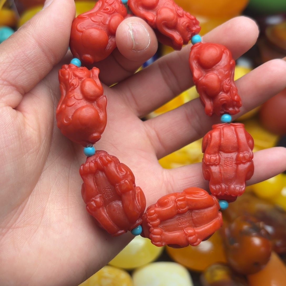 琥珀手链未镶嵌蜜蜡