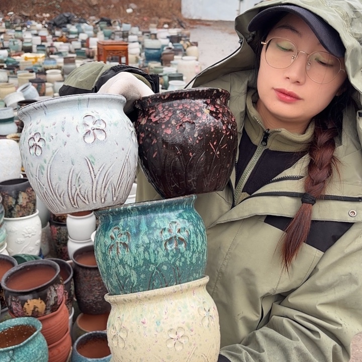 口15高15四个一组花盆