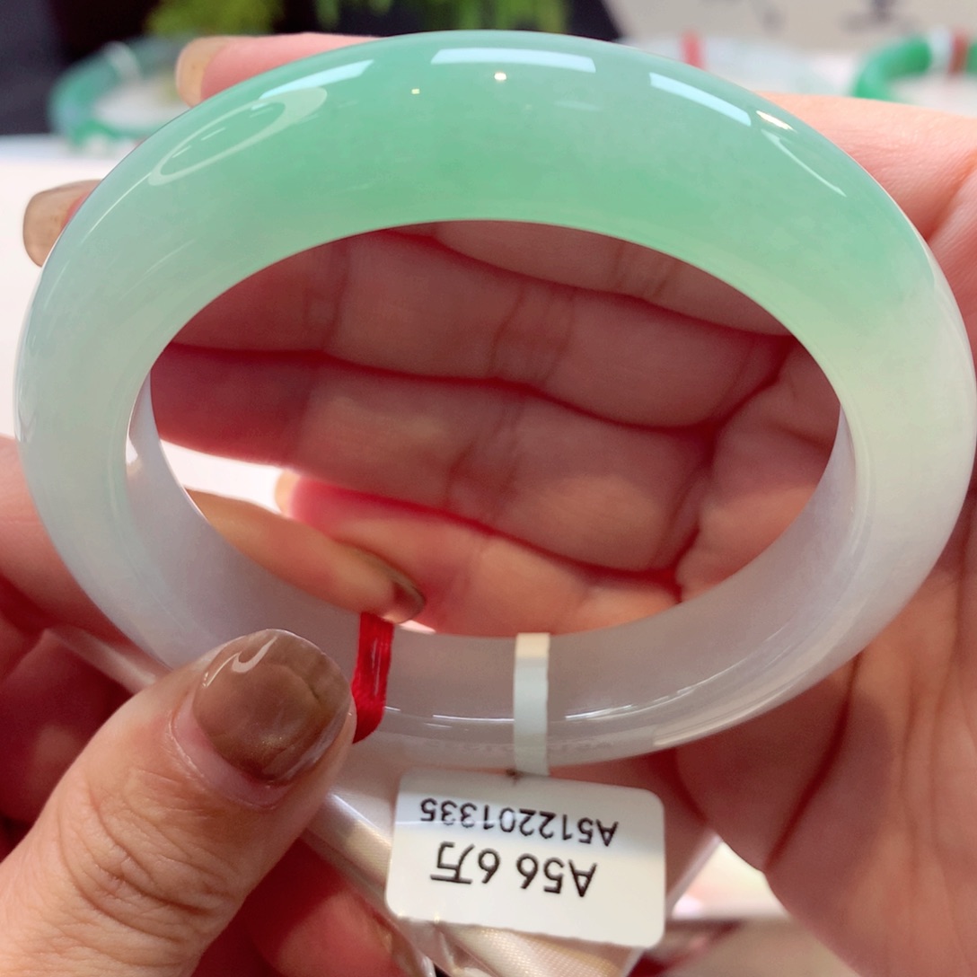 未镶嵌手镯翡翠冰甜绿半山水完美推荐14号11