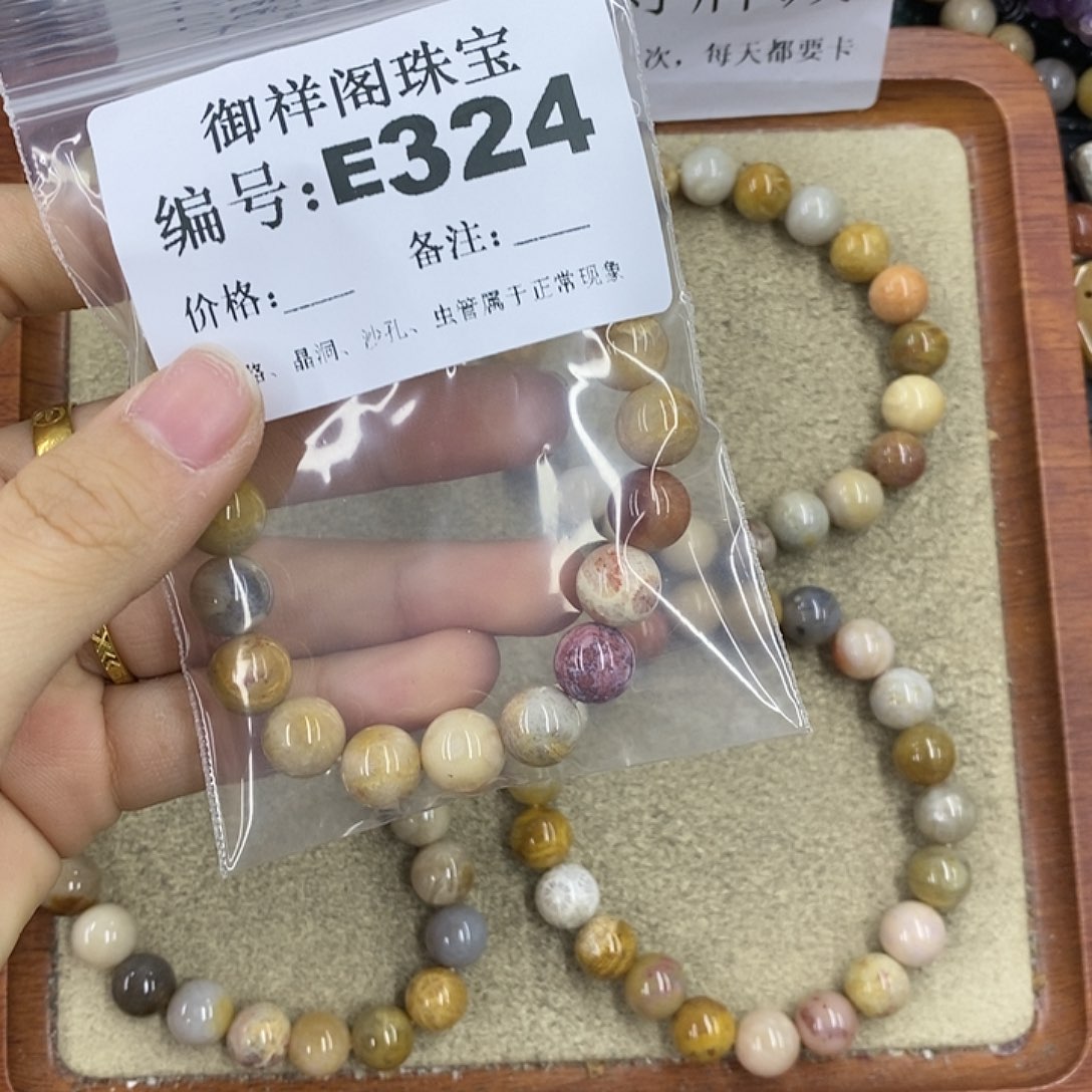 硅化珊瑚（珊瑚玉）颈饰未镶嵌小*