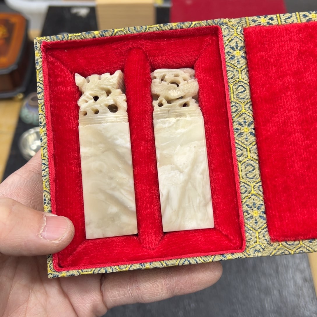 石材日本中古工艺品摆件