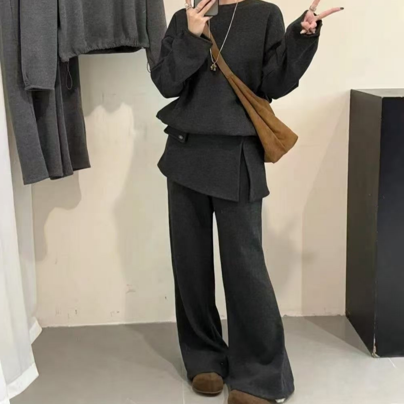 Manmi    屁帘款双面绒三件套  9510