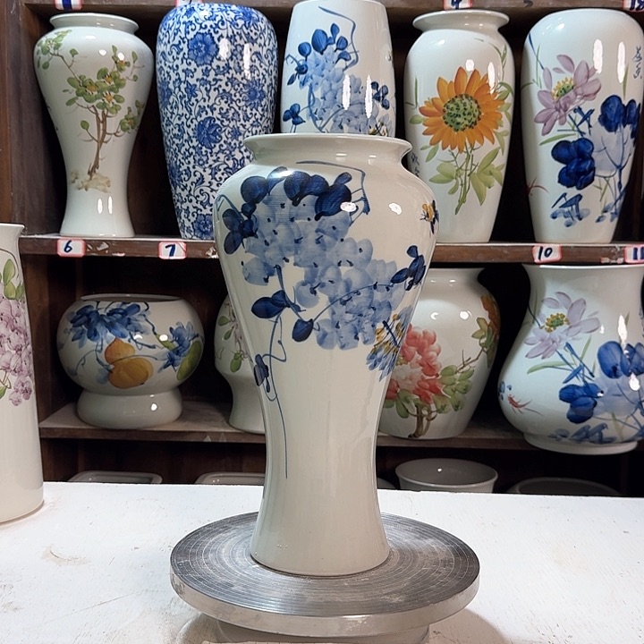 瓶梅瓶兰兰紫藤新款陶瓷陶瓷