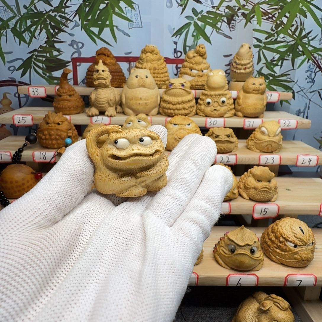 竹竹根雕手工可爱瓜瓜