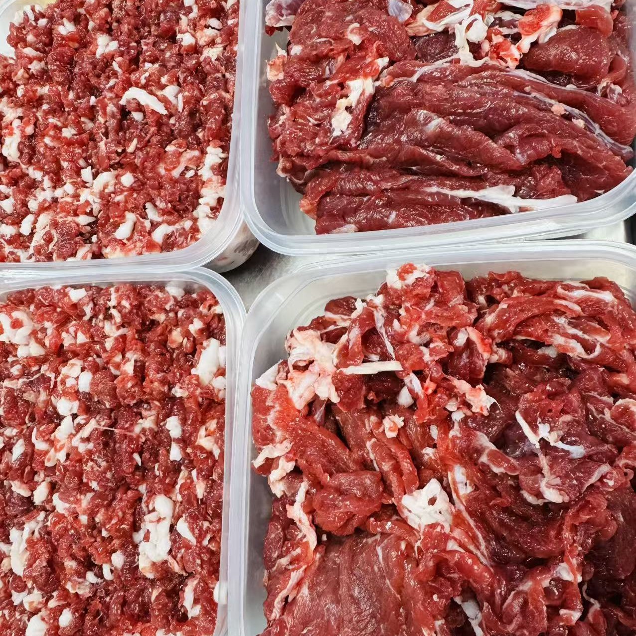 邵楠农场~本地无水黄公牛牛肉末，牛肉片