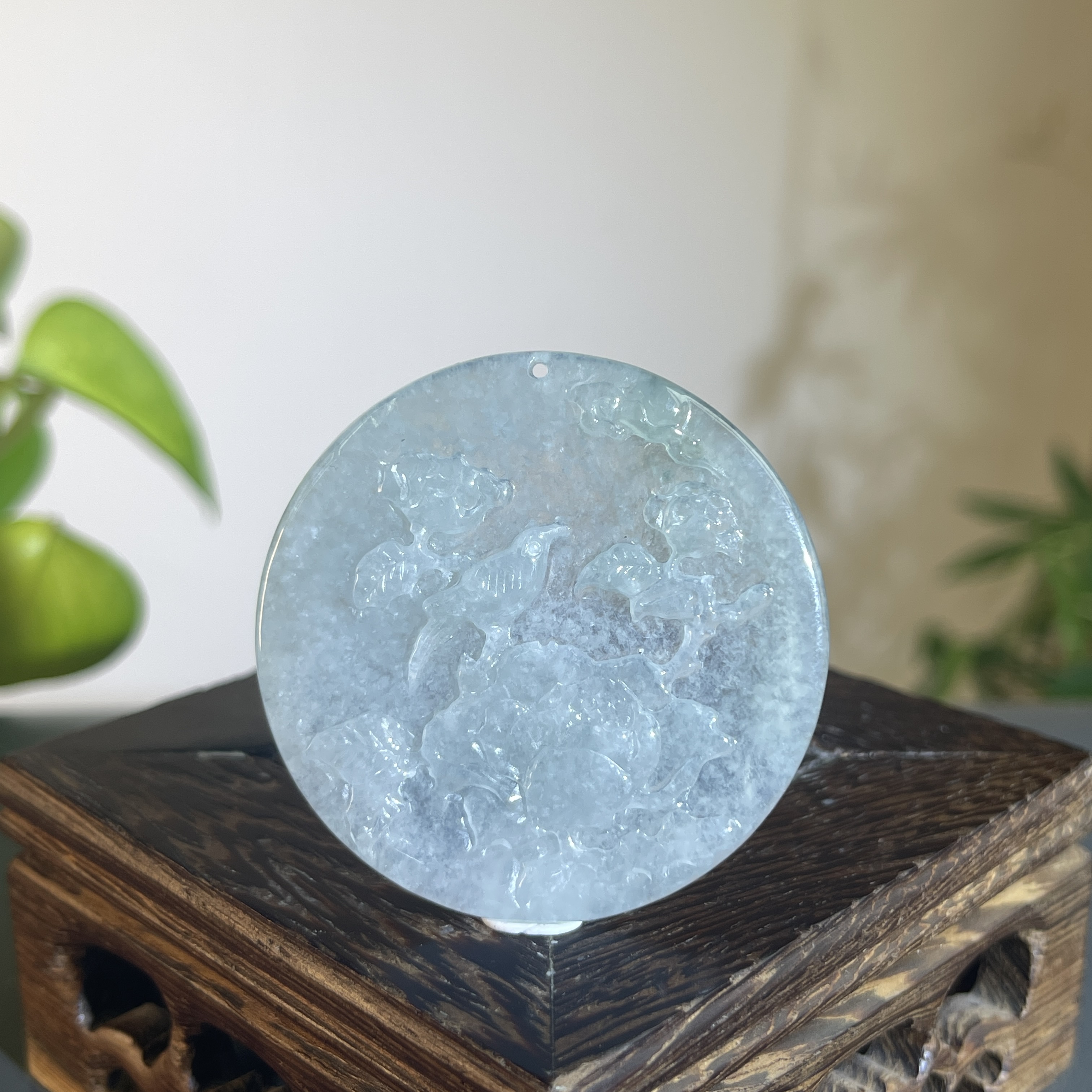 JXB16-46  天然缅甸A货翡翠 喜上眉梢