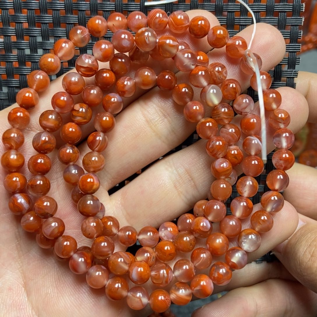 南红玛瑙手串未镶嵌6mm