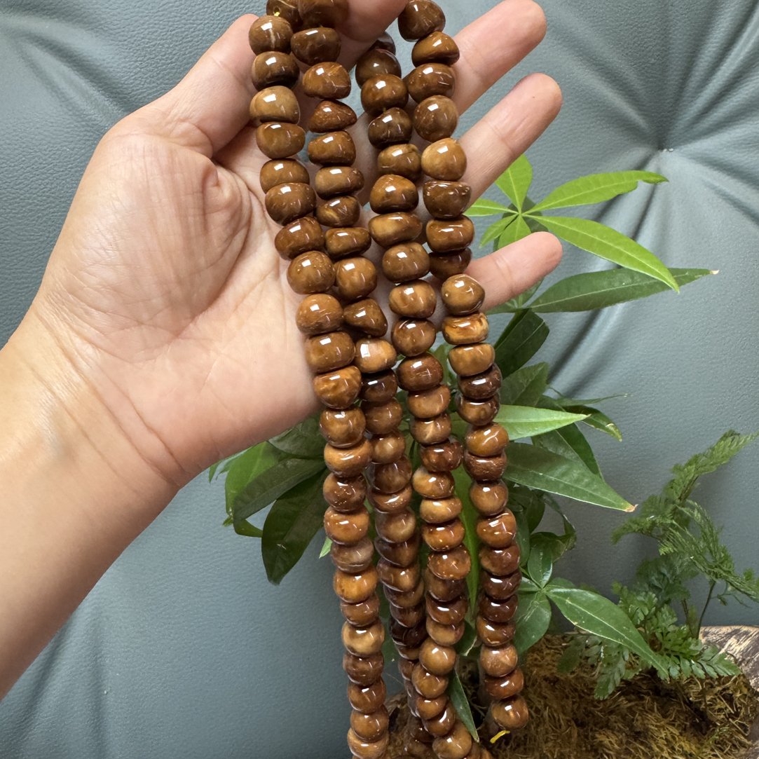 库克大糖豆卡12mm左右不规则器型随型长串108颗文玩手串