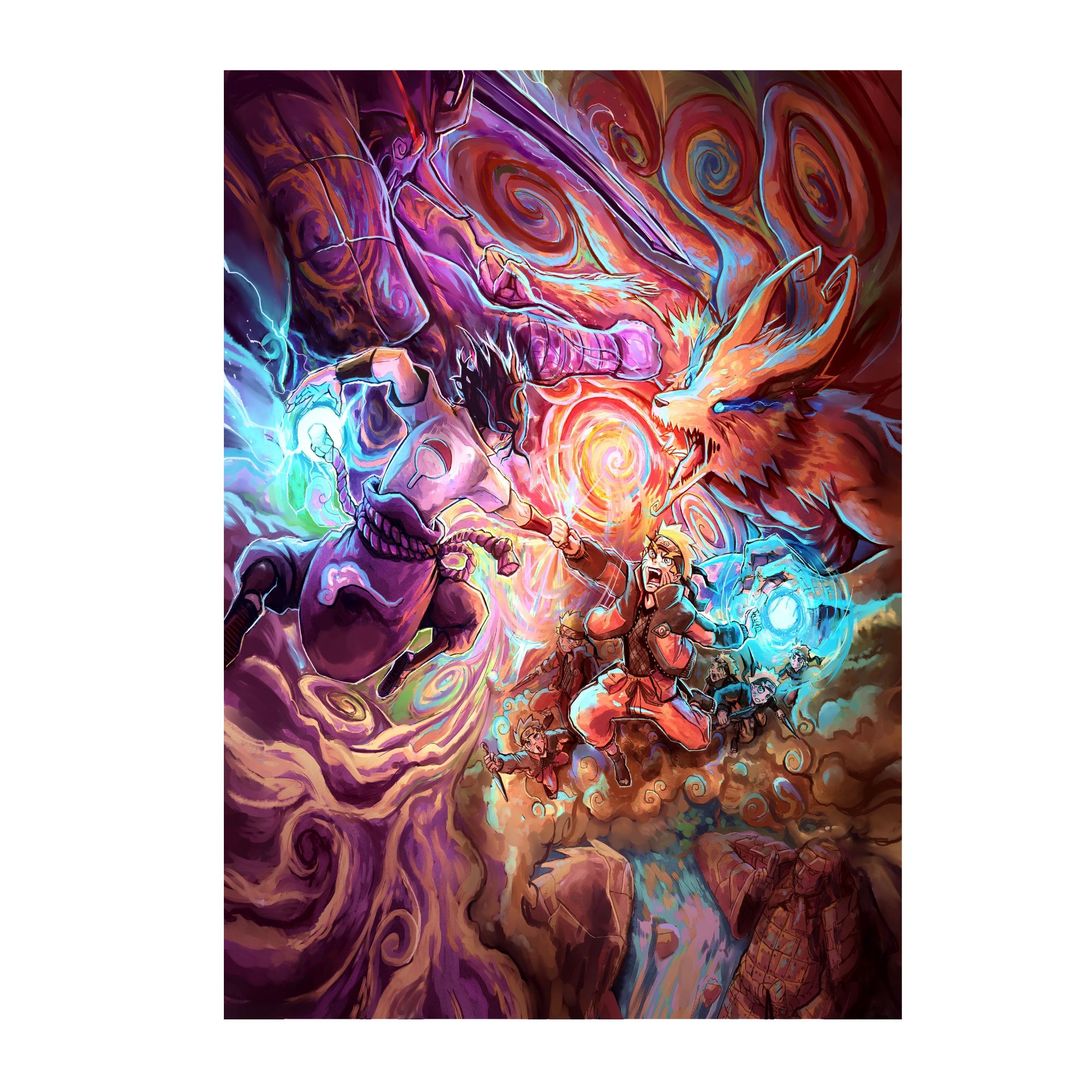 《火影忍者》鸣佐对决电竞房挂画ce57