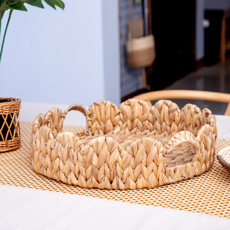 葫芦草编织收纳筐藤编收纳篮桌面杂物玩具收纳零食家用储物收纳篮