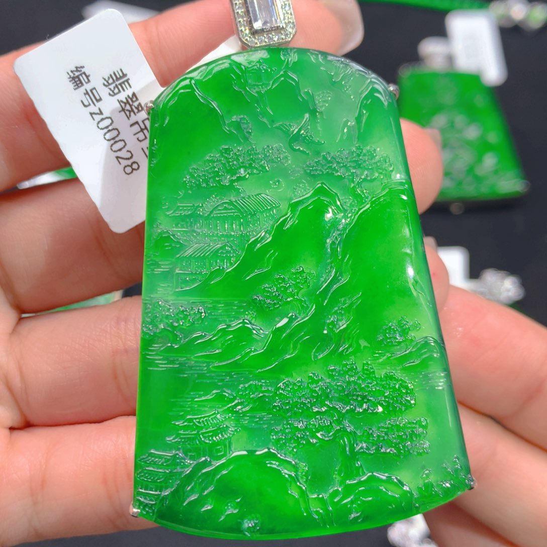 翡翠颈饰银S925镶嵌111111111