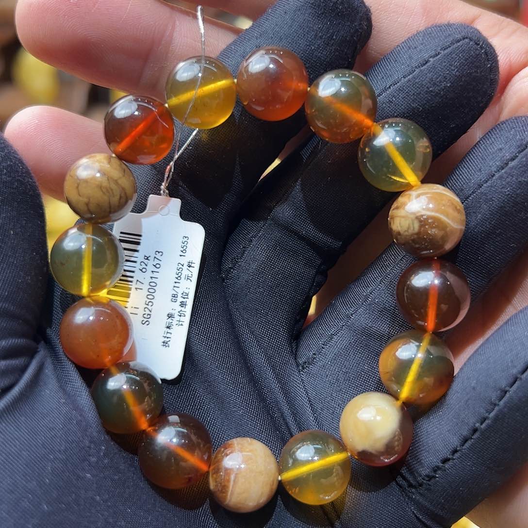 未镶嵌蜜蜡手链单圈17.5克