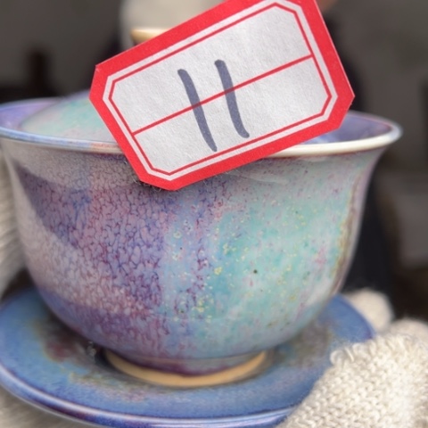 岁**好牛家钧窑牛自恒老师钧瓷盖碗