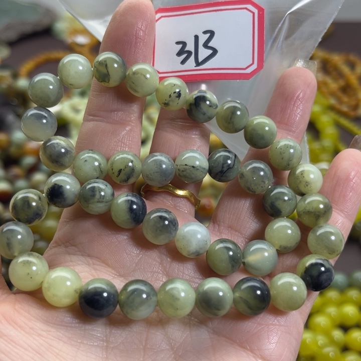 蛇纹石玉未镶嵌手链