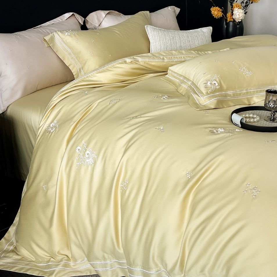 POCKET PIG/布袋猪DK设计-【清韵】高支高密天丝棉磨毛四件套套件