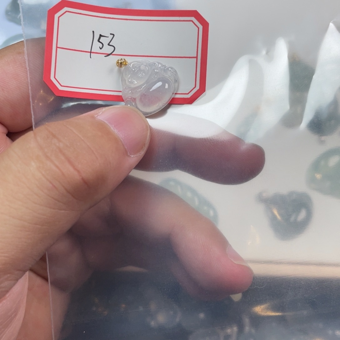 翡翠18K金镶嵌颈饰153翡翠