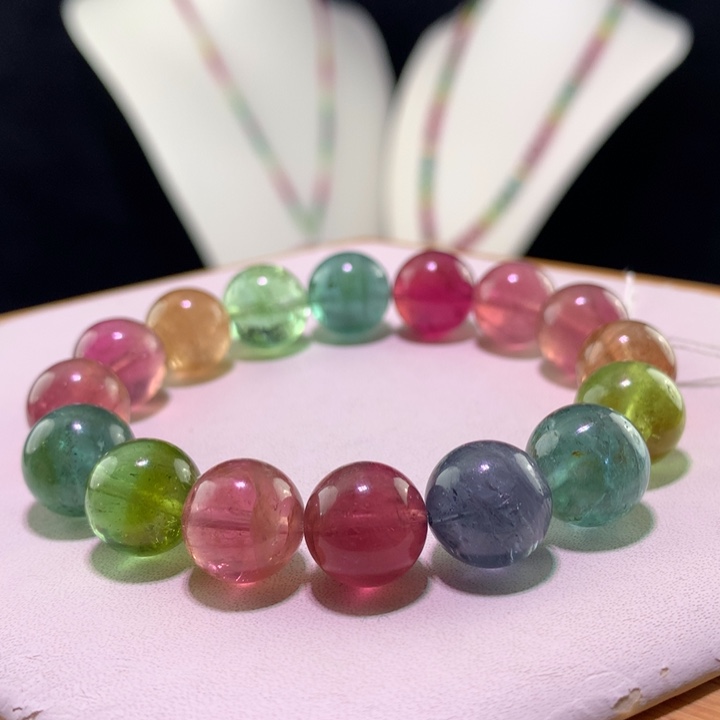 双色碧玺手链未镶嵌