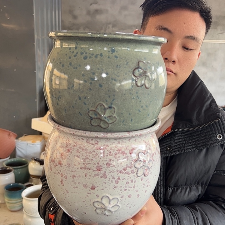 高度19口20 粗陶花盆