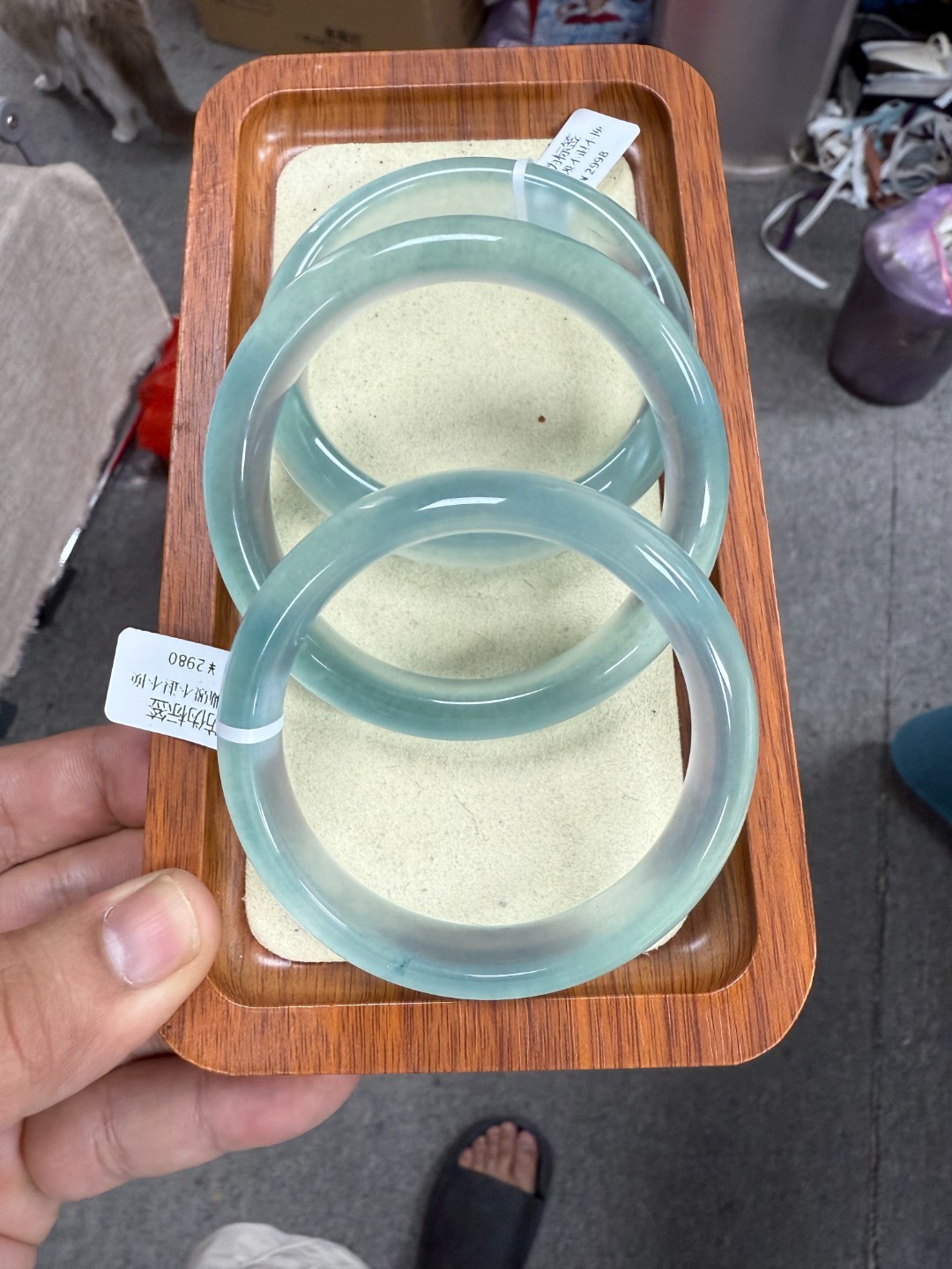 【掌柜精选】天然新疆天青冻手镯，拍一发一