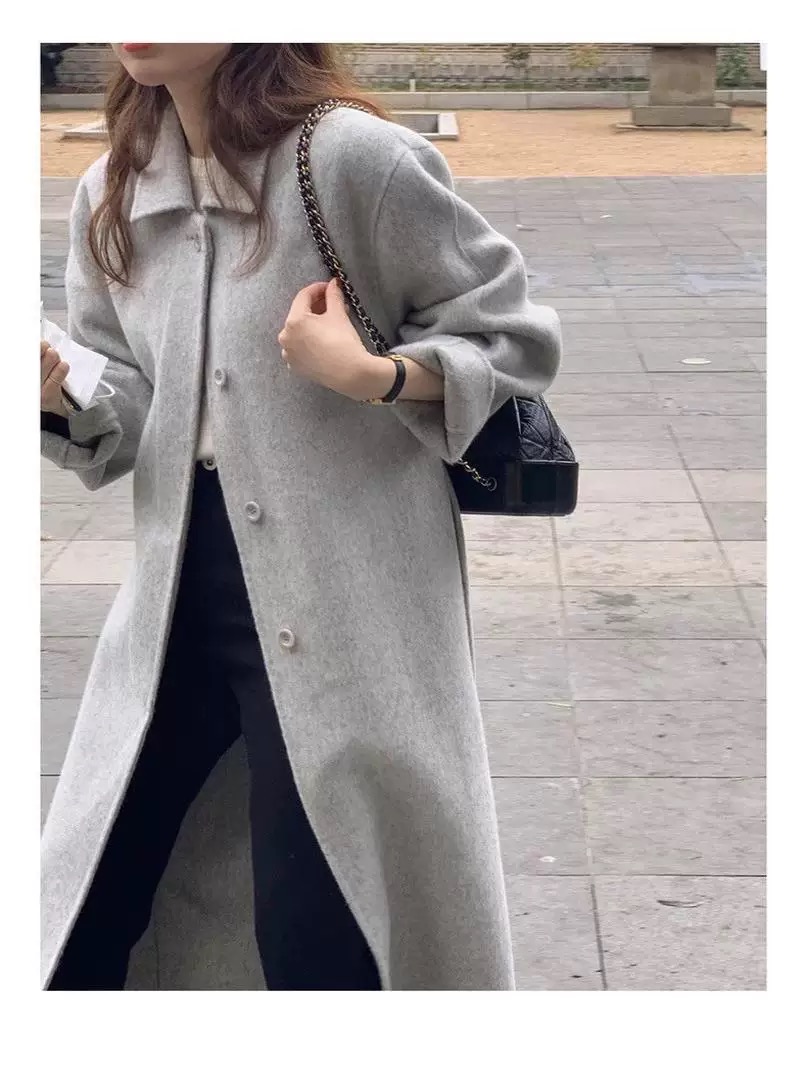 2025韩版气质羊毛大衣女秋冬