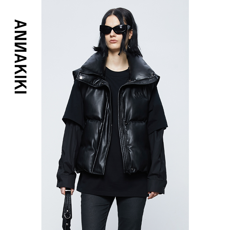 ANNAKIKI  Logo压印马甲外套 3D4A1439H311