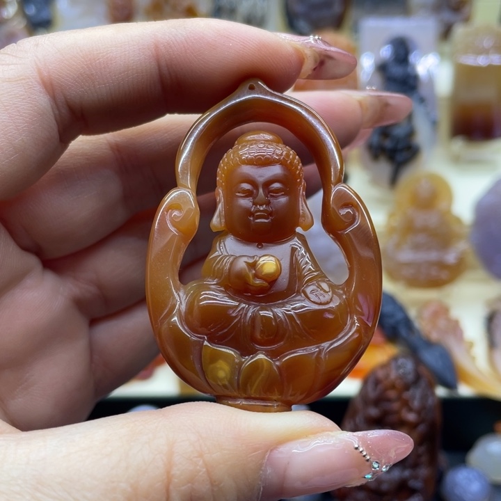 玛瑙/玉髓吊坠(赠链)未镶嵌吊坠