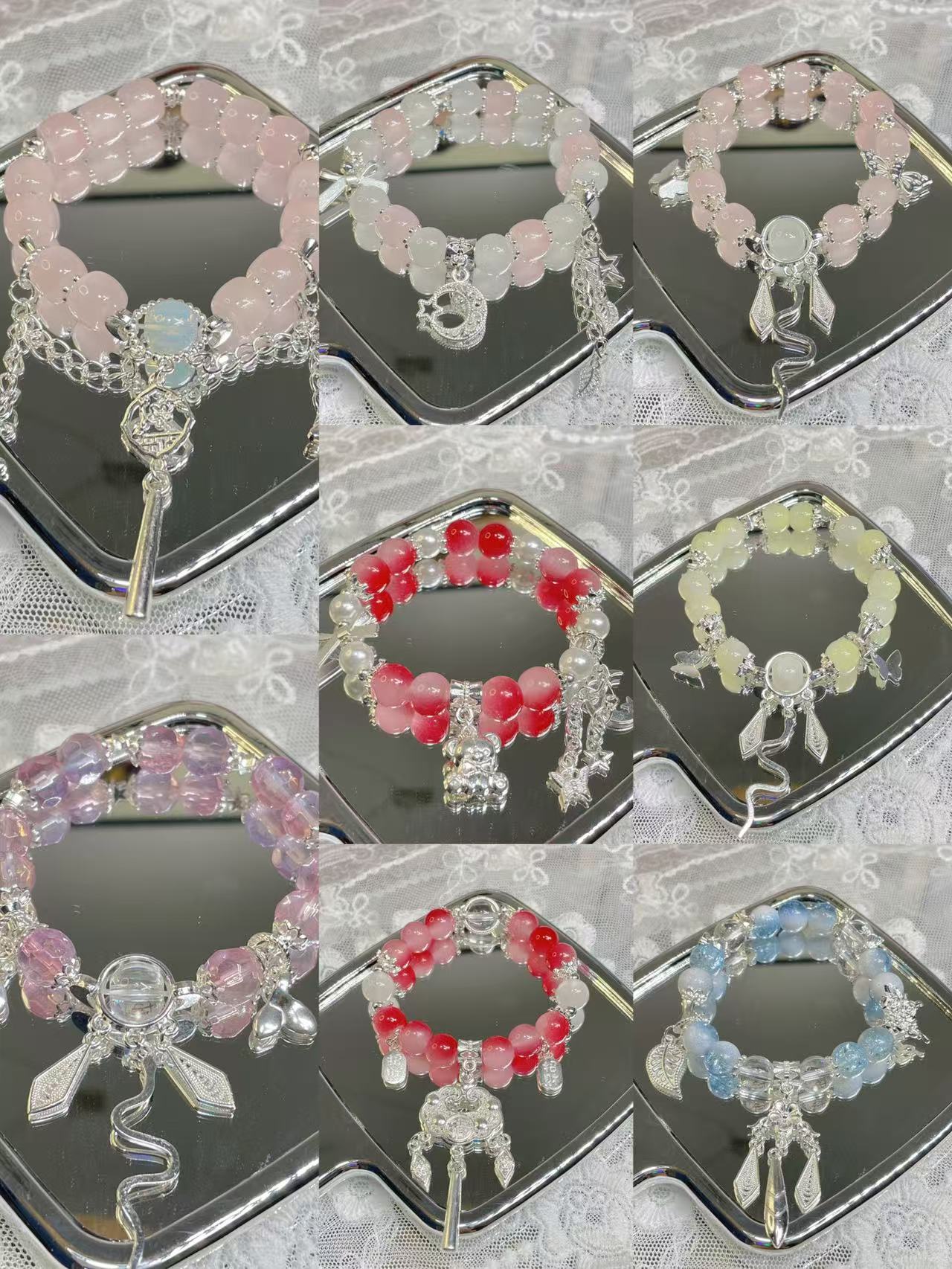 【新人首单福利！】琉璃手串蝴蝶森系手工diy仙女风手串