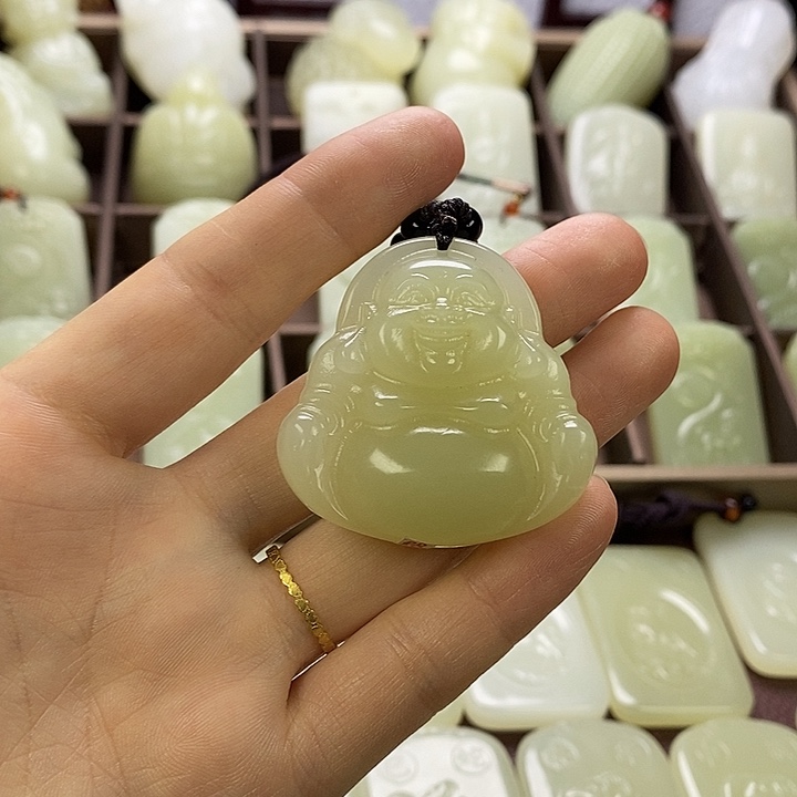 昆仑石双面佛公挂件