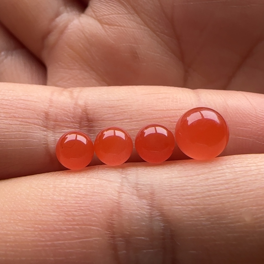 南红玛瑙圆珠5+未镶嵌丽*