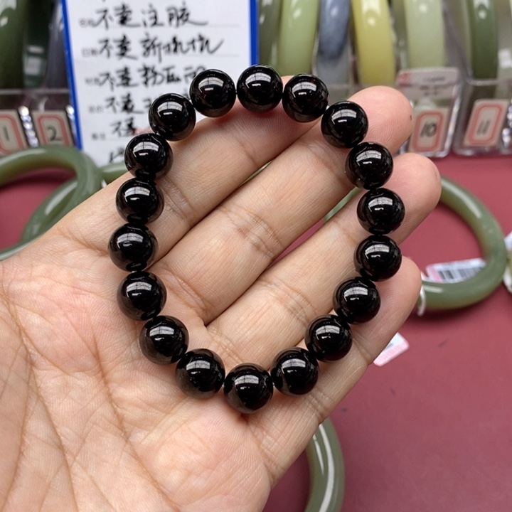 和田玉手串未镶嵌花**忧卡11
