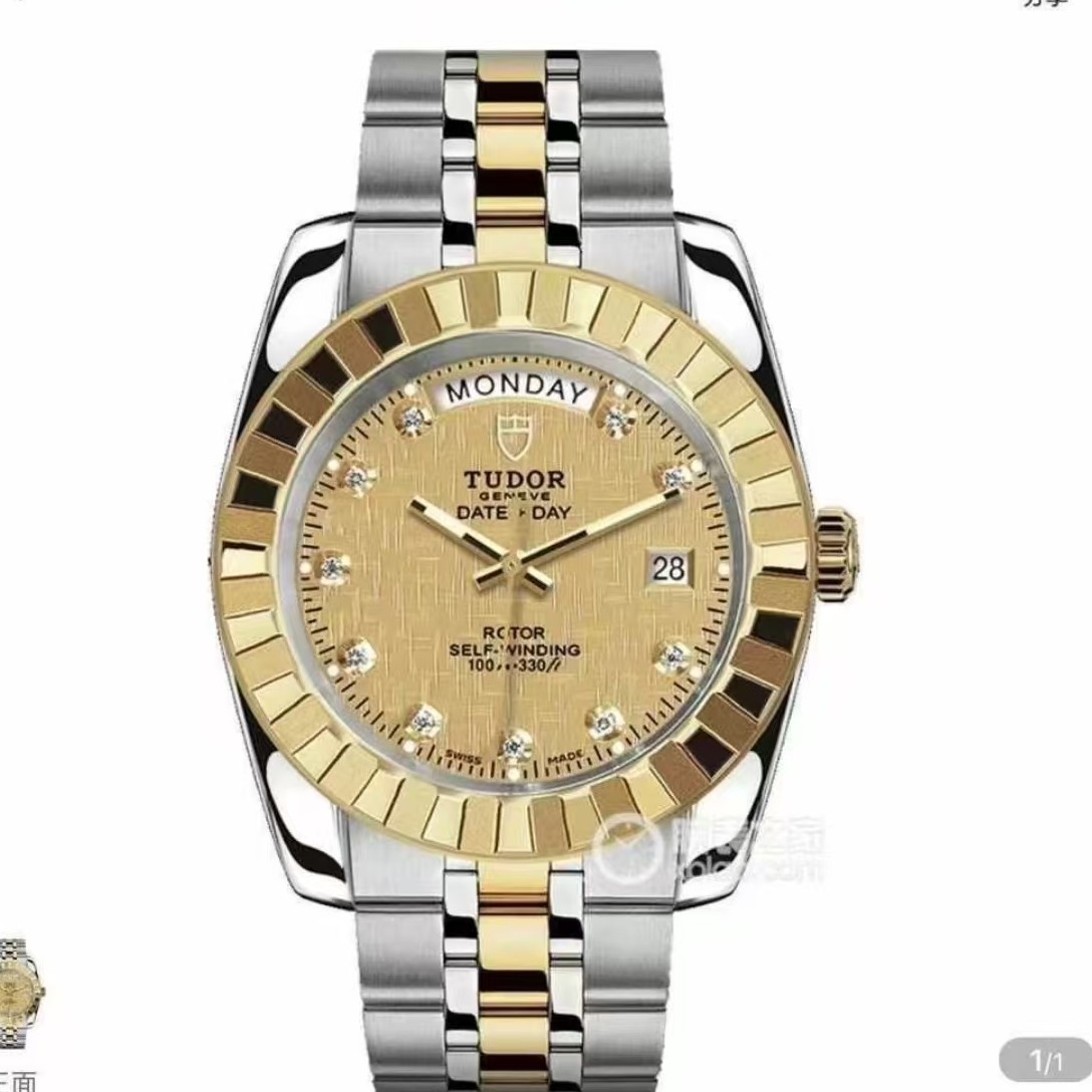 99新 TUDOR/帝舵 男款经典系列自动机械表41mm镶钻腕表