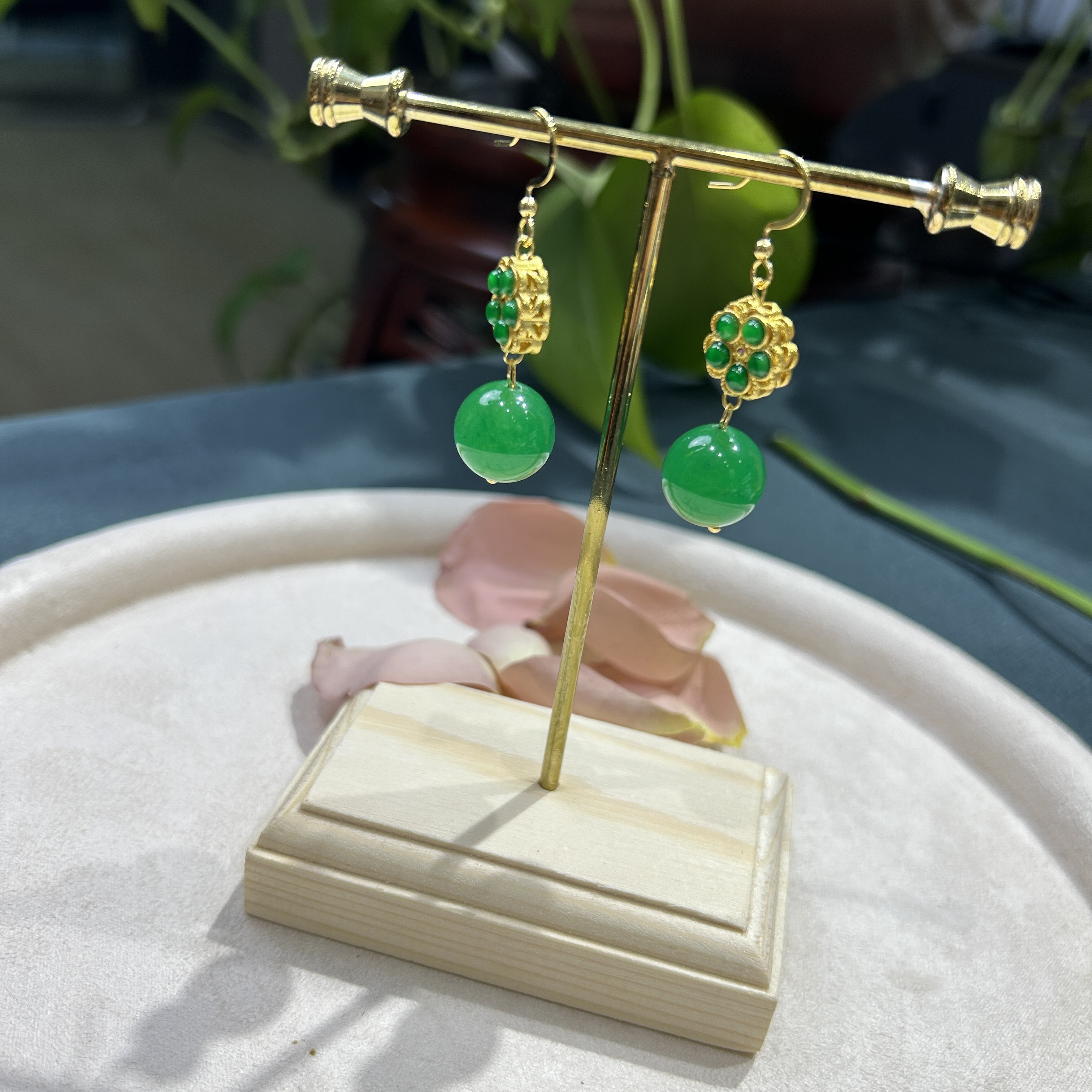 绿色耳环EH1124003