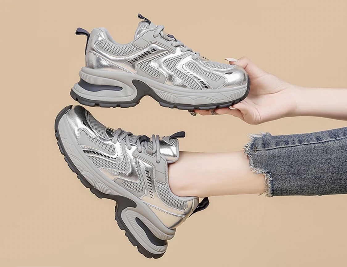 透气厚底老爹鞋夏季时尚休闲鞋学生百搭网面休闲鞋