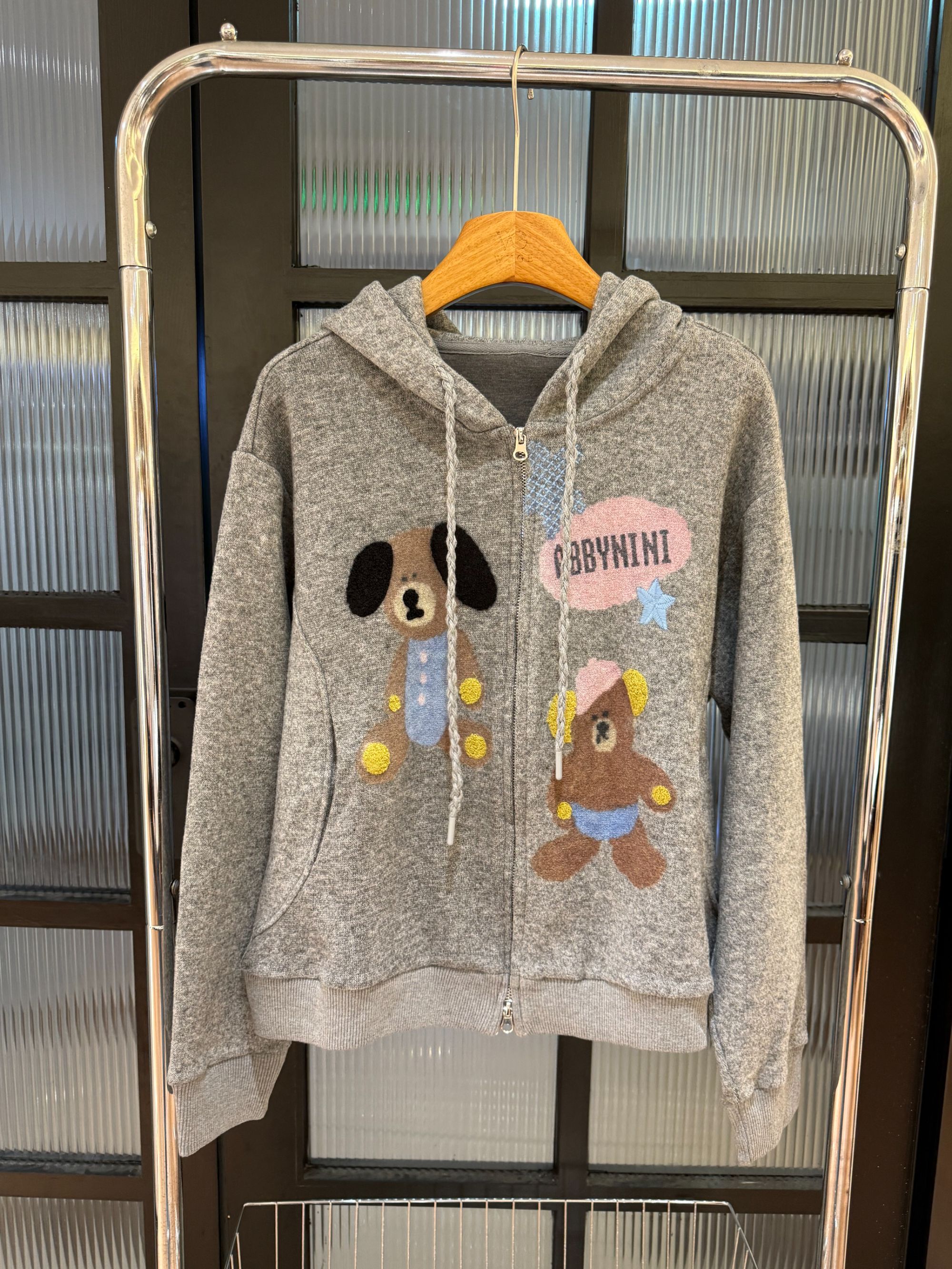 秋冬卫衣女款长袖连帽双拉链卫衣外套1117