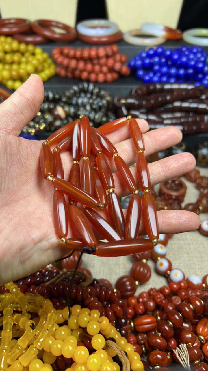 玛瑙项链 26颗 卡7 长30