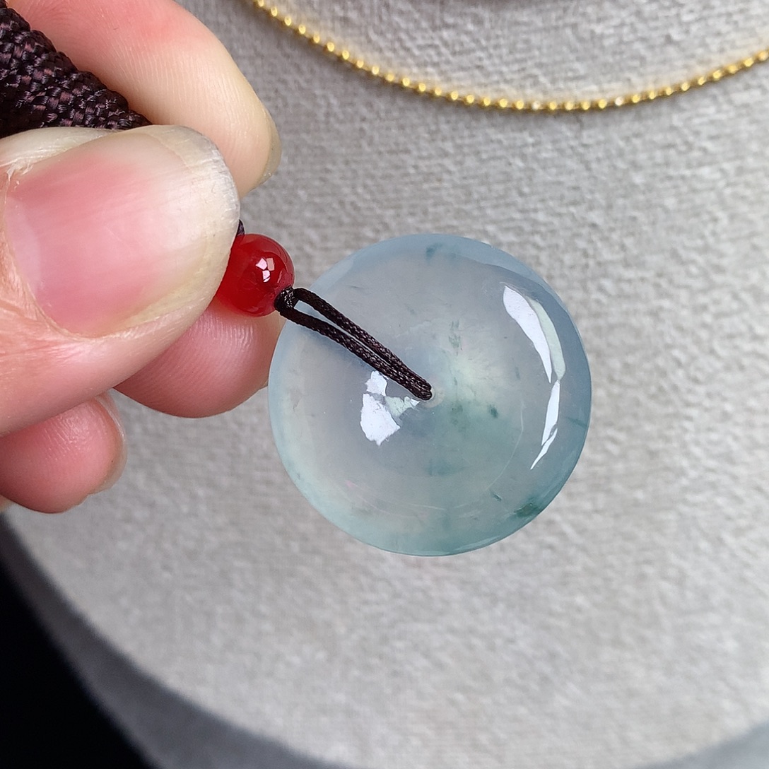 翡翠裸石缅甸天然A货翡翠冰种平安扣