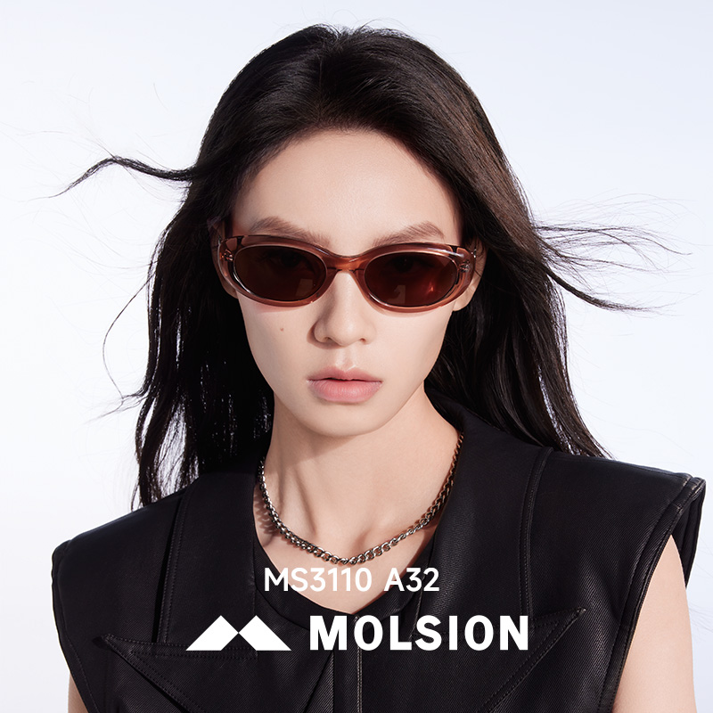 【达人专属】陌森摩登INS风窄框太阳镜复古椭圆小猫眼墨镜MS3110商品图